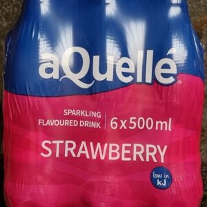 Aquelle Strawberry flavoured sparkling water 500ml